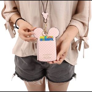 Mickey Mouse neck pouch card holder wallet purse